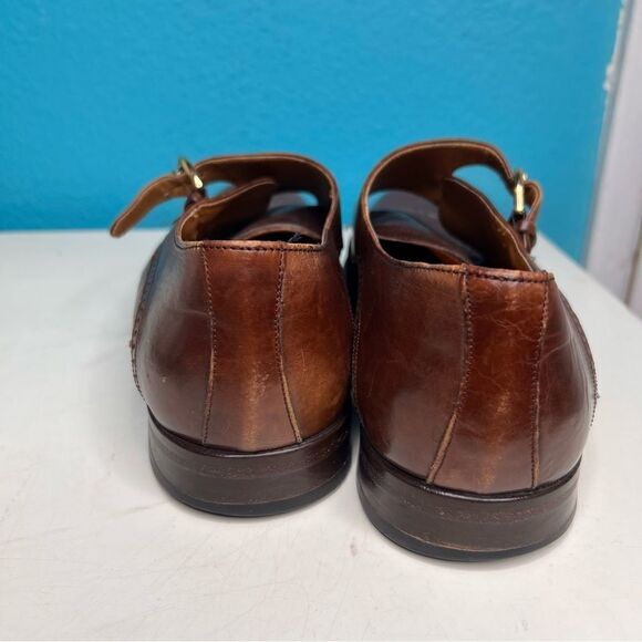 Mezlan portofino leather double buckle loafers - Picture 6 of 7